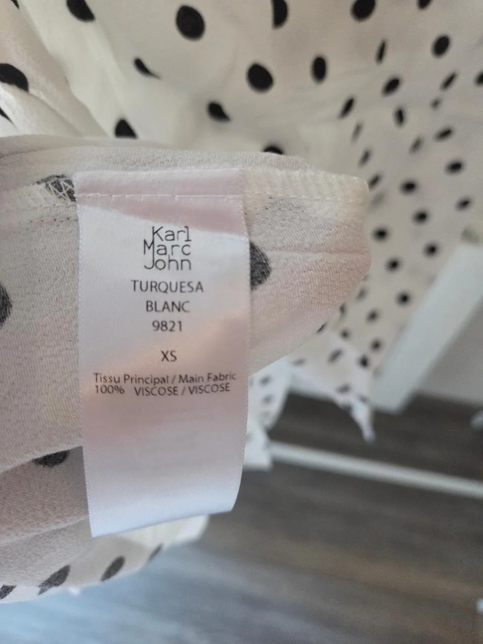 Blouse/Shirt/Top Karl Marc John white with black polka dots • Flowy size XS New – photo 6
